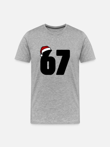 67 Numéro Noël - T-shirt bio Premium Homme - gris chiné