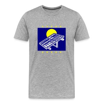 Photovoltaik Anlage Solar Energie - Männer Premium Bio T-Shirt - Grau meliert - Vorne - Damien (186cm)