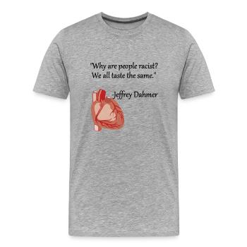 Jeffrey Dahmer - Männer Premium Bio T-Shirt - Grau meliert - Vorne - Damien (186cm)