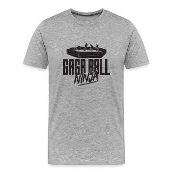 Gaga Ball Dodgeball Joueur de Gagaball Gaga Ball - T-shirt bio Premium Homme - gris chiné - Devant - Damien (186cm)