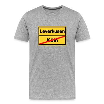 Les fans de Leverkusen - T-shirt bio Premium Homme - gris chiné - Devant - Damien (186cm)