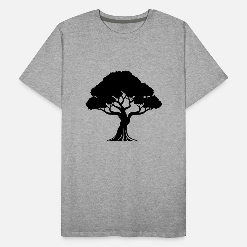 Tree Symbol Silhouette Men's Premium Organic T-Shirt