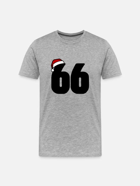 66 Number Christmas - Men's Premium Organic T-Shirt - heather grey