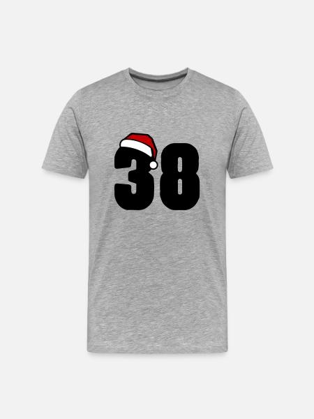 38 Numéro Noël - T-shirt bio Premium Homme - gris chiné