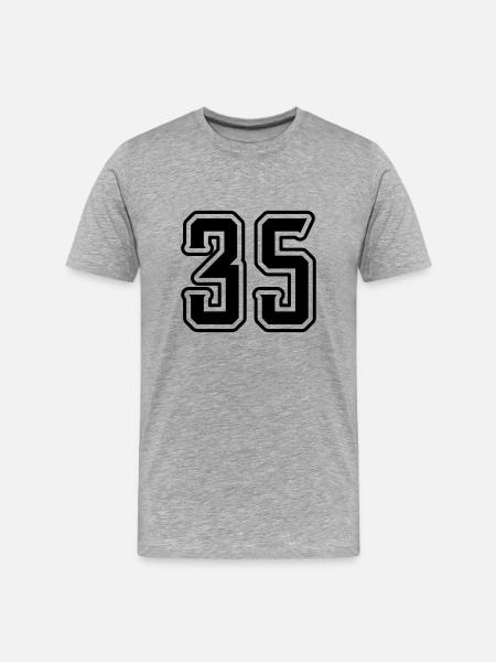Symbole numérique 35 - T-shirt bio Premium Homme - gris chiné