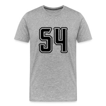 54 number symbol - Men's Premium Organic T-Shirt - heather grey - Front - Damien (186cm)