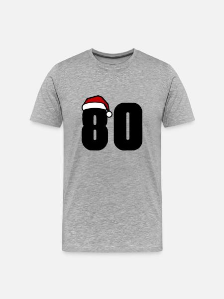 80 Number Christmas - Men's Premium Organic T-Shirt - heather grey