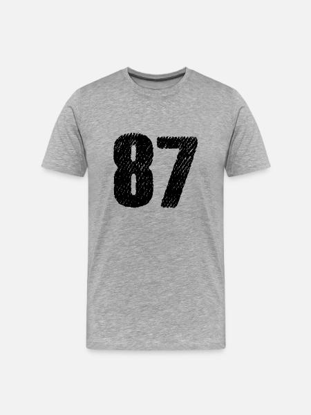 87 Number jersey - Men's Premium Organic T-Shirt - heather grey