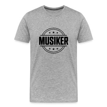 Musiker Beruf - Männer Premium Bio T-Shirt - Grau meliert - Vorne - Damien (186cm)