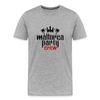 Mallorca Party Crew - T-shirt bio Premium Homme - gris chiné - Devant - Damien (186cm)