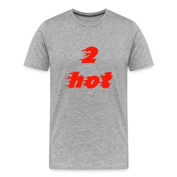 2 Chaud - T-shirt bio Premium Homme - gris chiné - Devant - Damien (186cm)