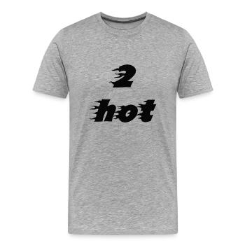2noir chaud - T-shirt bio Premium Homme - gris chiné - Devant - Damien (186cm)