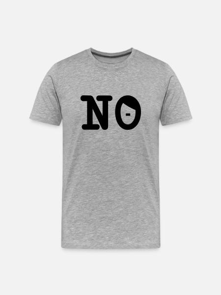 Wir gegen rechts - Männer Premium Bio T-Shirt - Grau meliert