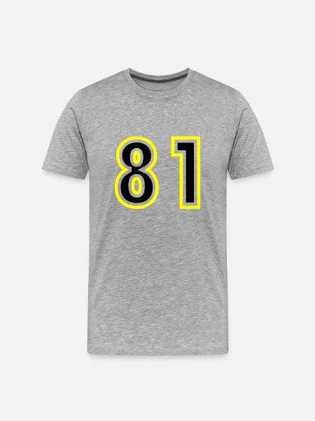 81 Number College - Men's Premium Organic T-Shirt - heather grey