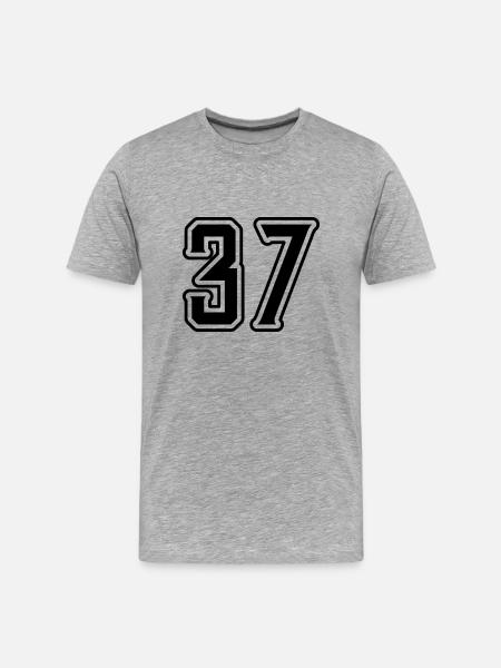 Symbole numérique 37 - T-shirt bio Premium Homme - gris chiné