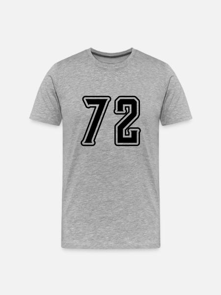 72 number symbol - Men's Premium Organic T-Shirt - heather grey