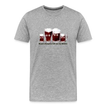 Altbier, Braun Je n’accepte qu’en altbier - T-shirt bio Premium Homme - gris chiné - Devant - Damien (186cm)