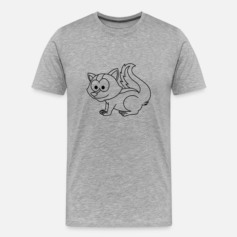 Stinker Comic Tier - Männer Premium Bio T-Shirt - Grau meliert