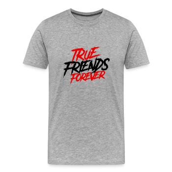Best friends forever - Men's Premium Organic T-Shirt - heather grey - Front - Damien (186cm)