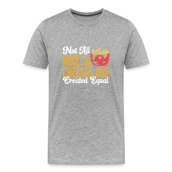 Makkaroni Käse Liebhaber Mac And Cheese - Männer Premium Bio T-Shirt - Grau meliert - Vorne - Damien (186cm)