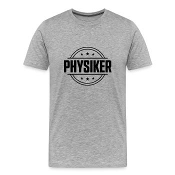 Physiker Beruf - Männer Premium Bio T-Shirt - Grau meliert - Vorne - Damien (186cm)