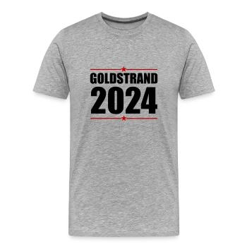 Sables d’or 2024 - T-shirt bio Premium Homme - gris chiné - Devant - Damien (186cm)