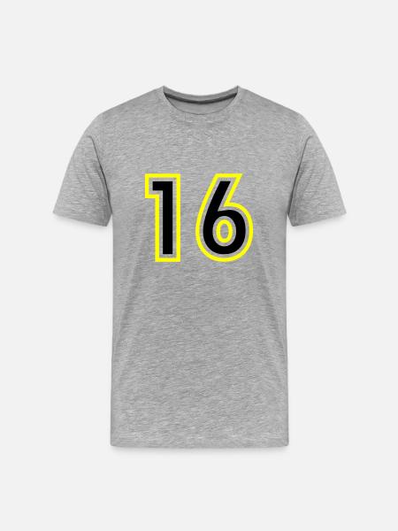 17 Number College - Men's Premium Organic T-Shirt - heather grey