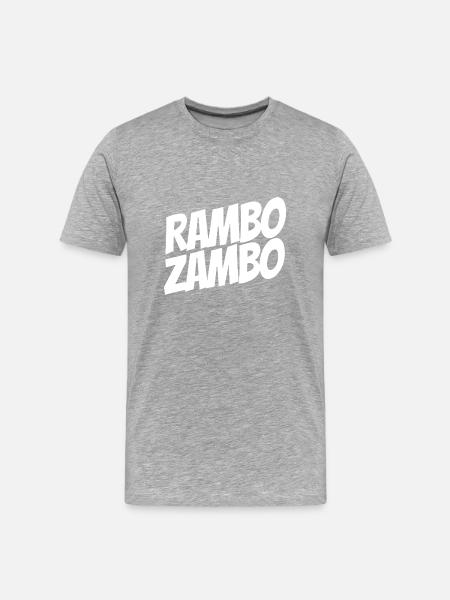 Rambo Zambo - Party Geschenk - Männer Premium Bio T-Shirt - Grau meliert
