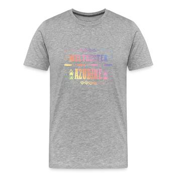 Premium Azubine - Männer Premium Bio T-Shirt - Grau meliert - Vorne - Damien (186cm)