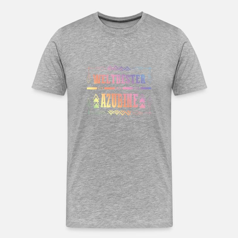 Premium Azubine - Männer Premium Bio T-Shirt - Grau meliert