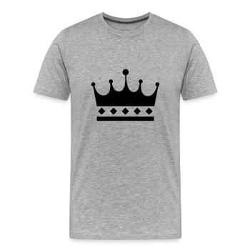 Crown Symbol - Men's Premium Organic T-Shirt - heather grey - Front - Damien (186cm)