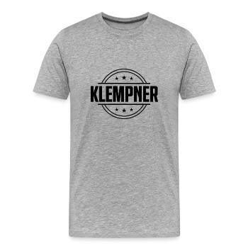 Klempner Beruf - Männer Premium Bio T-Shirt - Grau meliert - Vorne - Damien (186cm)
