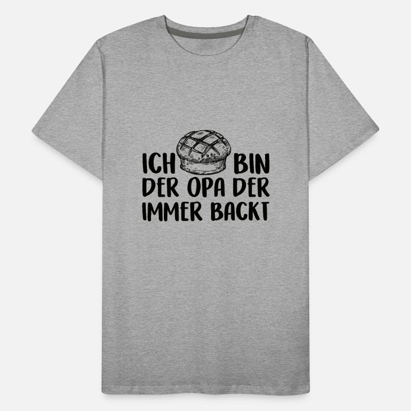 Ich bin der Opa der immer backt Männer Premium Bio T-Shirt