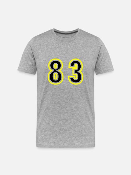 83 Number College - Men's Premium Organic T-Shirt - heather grey