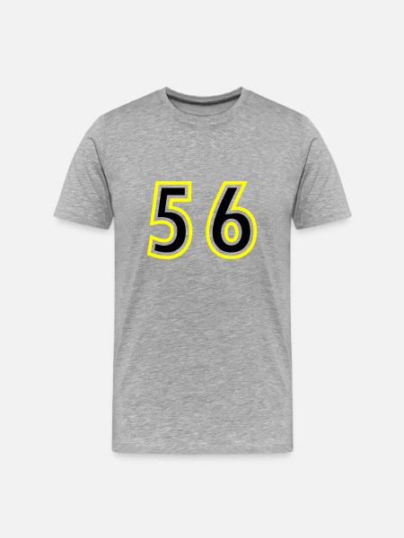 56 Number College - Men's Premium Organic T-Shirt - heather grey
