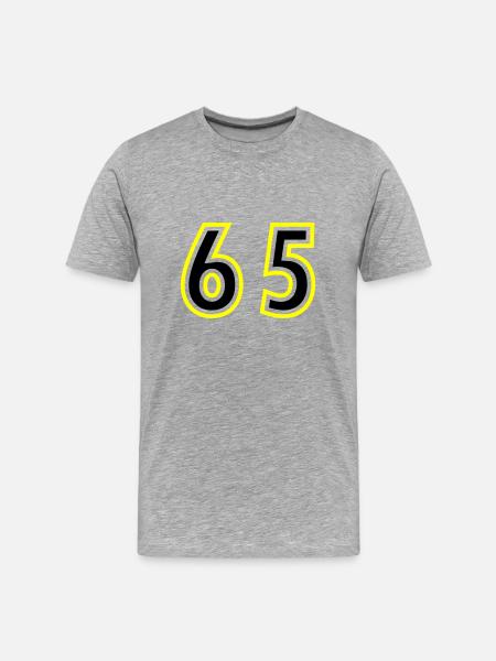 65 Number College - Men's Premium Organic T-Shirt - heather grey