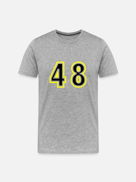 48 Number College - Men's Premium Organic T-Shirt - heather grey