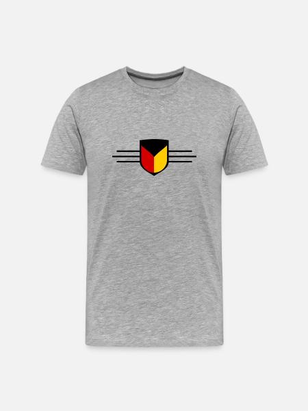 Das deutsche Land - Männer Premium Bio T-Shirt - Grau meliert
