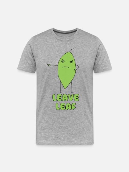 Leave Leaf - Männer Premium Bio T-Shirt - Grau meliert