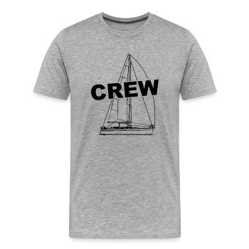 Yacht Crew - Männer Premium Bio T-Shirt - Grau meliert - Vorne - Damien (186cm)