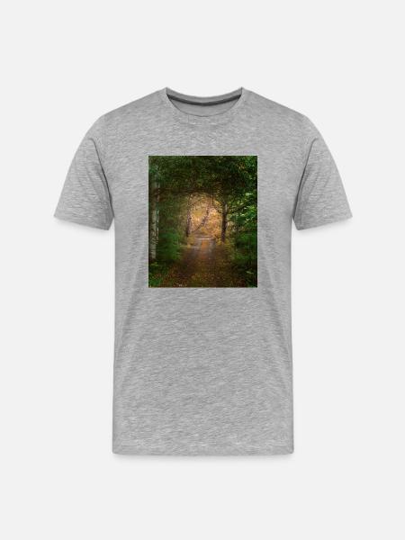 Wald - Männer Premium Bio T-Shirt - Grau meliert