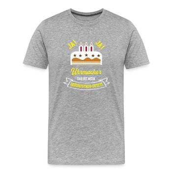 Uhrmacher Geburtstag Geburtstagsgeschenk Juwelier - Männer Premium Bio T-Shirt - Grau meliert - Vorne - Damien (186cm)