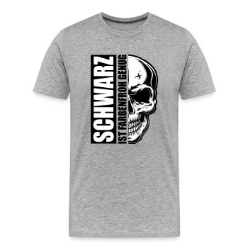 Schwarz Farbenfroh genug | Farben änderbar - Männer Premium Bio T-Shirt - Grau meliert - Vorne - Damien (186cm)