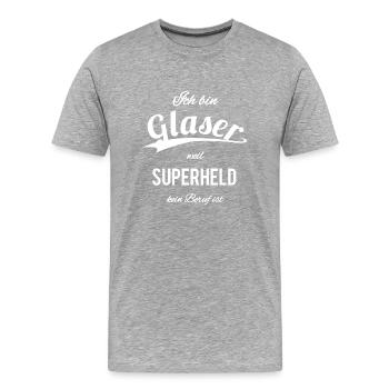 Glaser - Männer Premium Bio T-Shirt - Grau meliert - Vorne - Damien (186cm)