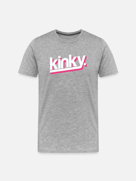 kinky - Männer Premium Bio T-Shirt - Grau meliert