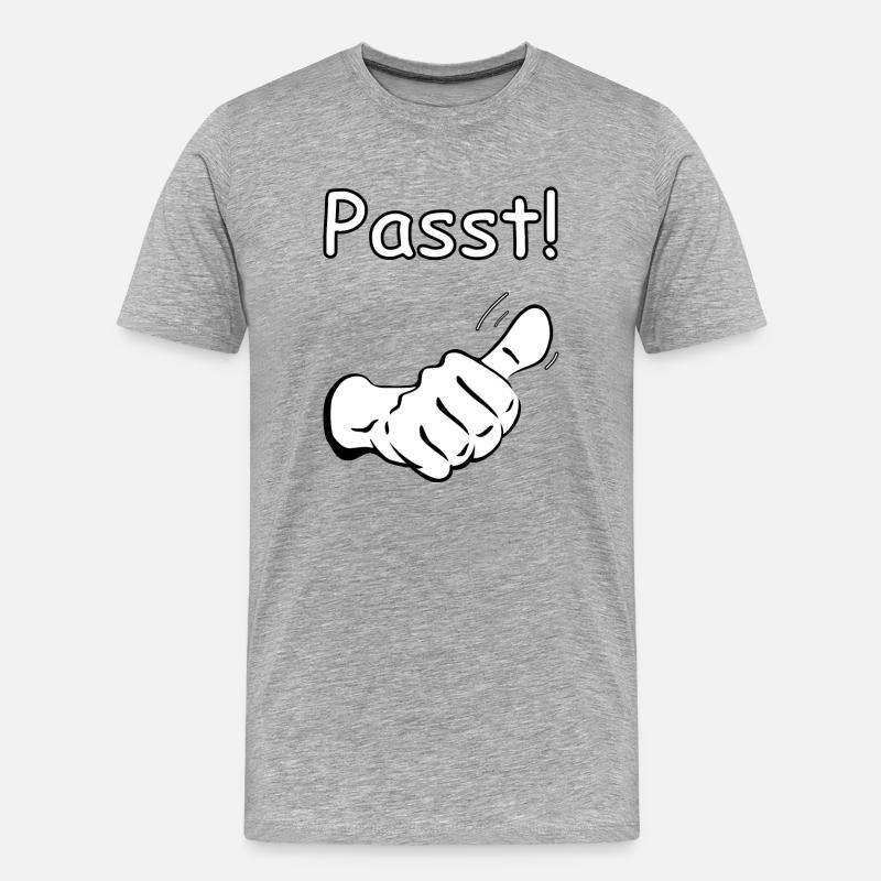 Passt! - Männer Premium Bio T-Shirt - Grau meliert