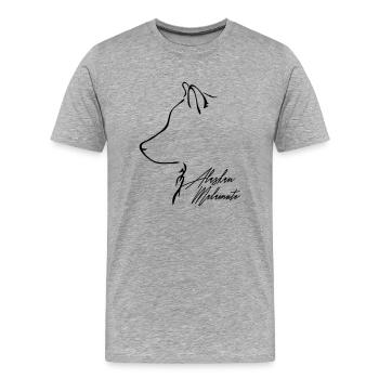 Malamute Profil E WILSIGNS - T-shirt bio Premium Homme - gris chiné - Devant - Damien (186cm)