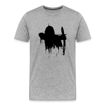 Sternzeichen Schütze - Männer Premium Bio T-Shirt - Grau meliert - Vorne - Damien (186cm)