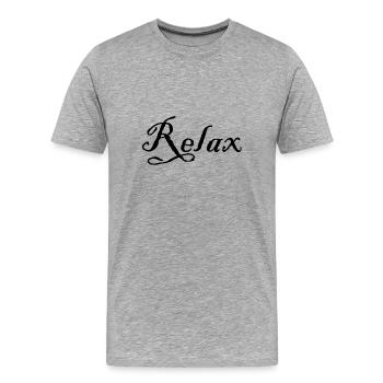 Relax - T-shirt bio Premium Homme - gris chiné - Devant - Damien (186cm)