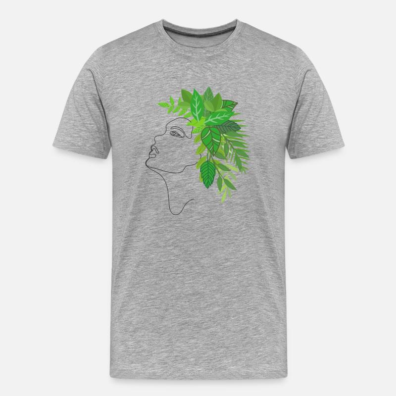 Mutter Erde - Männer Premium Bio T-Shirt - Grau meliert